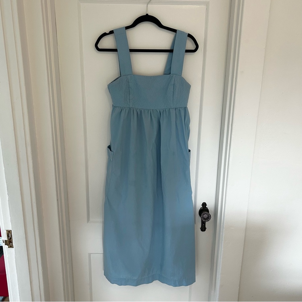 Madewell Light Blue Midi Sundress with Wide Straps